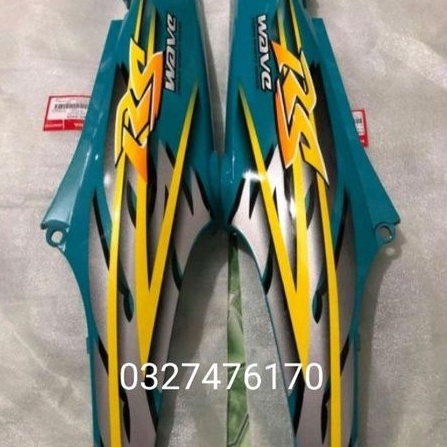 Bộ nhựa dàn áo xe WAVE RS màu xanh luôn tem zin honda