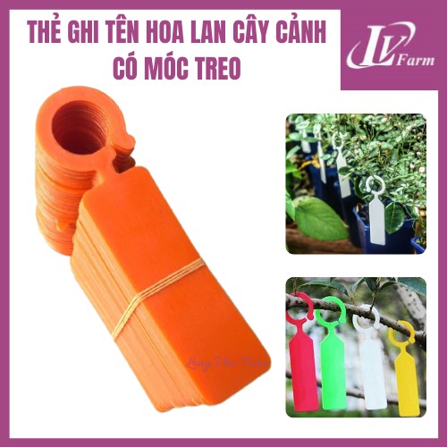 THẺ GHI TÊN LAN - Thẻ Nhựa Ghi Tên, Đánh Dấu Có Quai Móc Dùng Cho Hoa Lan, Cây Cảnh