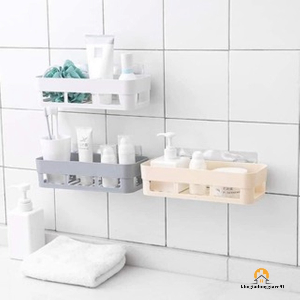 KHAY KỆ NHỰA DÁN TƯỜNG ĐỂ ĐỒ HÌNH CHỮ NHẬT