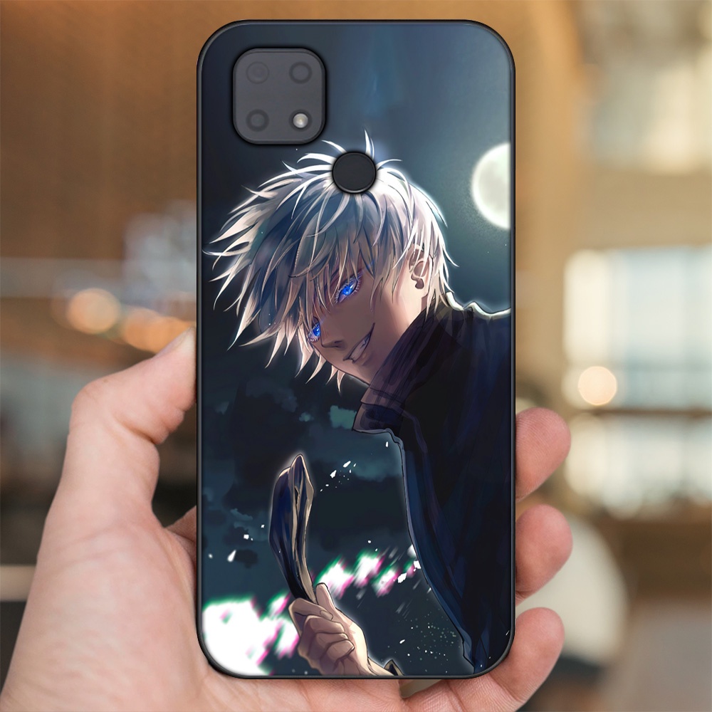 Ốp lưng Xiaomi Redmi 10C viền đen in hình Satoru Jujutsu Kaisen