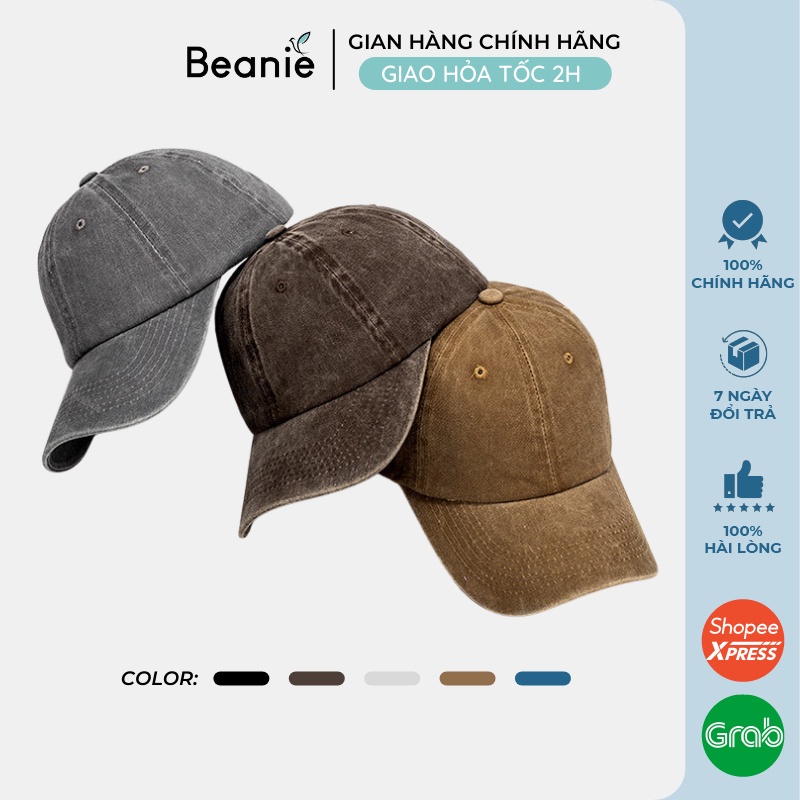 Mũ Lưỡi Trai Trơn BEANIE Unisex Nam Nữ Phong Cách Hàn Quốc, Nón Kết Vải Kaki Cao Cấp Ulzzang Đẹp Nhiều Màu Đen Be LT05