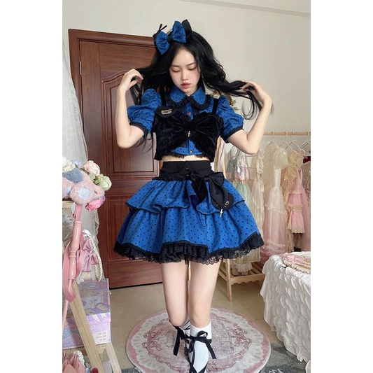 Bộ Áo + Chân Váy Hai Dây Họa Tiết Chấm Bi Phong Cách Thời Trang Mùa Hè Mới Dành Cho Nữ 2022