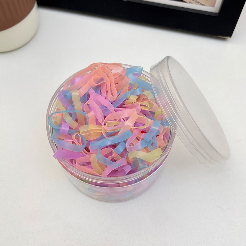 Dây Buộc Tóc Cao Su Màu Đen Cỡ Nhỏ Sử Dụng Một Lần Dành Cho Bạn Nữ