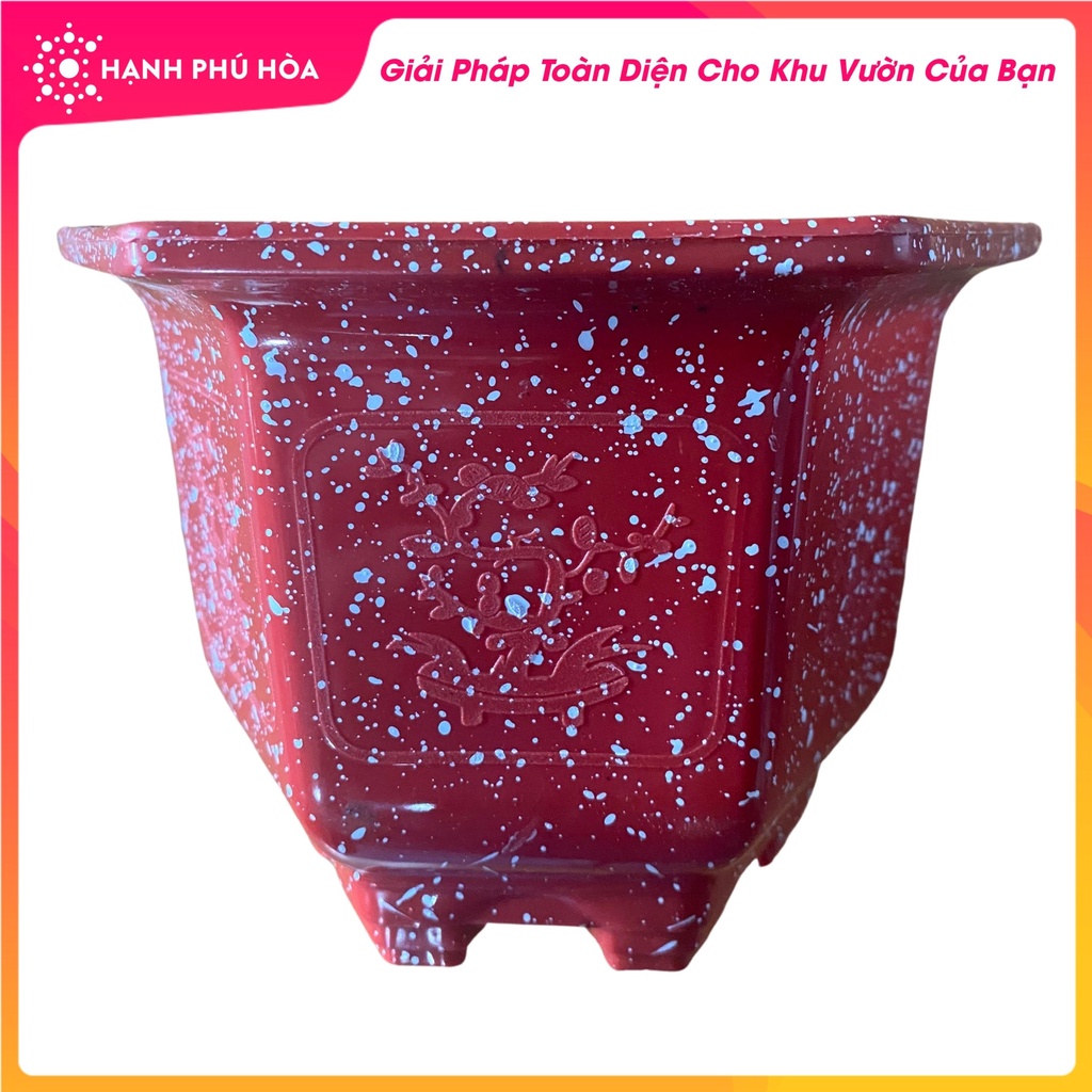Chậu Mai Đỏ Giả Đá 160-280 -Trồng Hoa Lan, Cây Kiểng - Chậu Nhựa , Đẹp, Nhẹ, Chắc Chắn