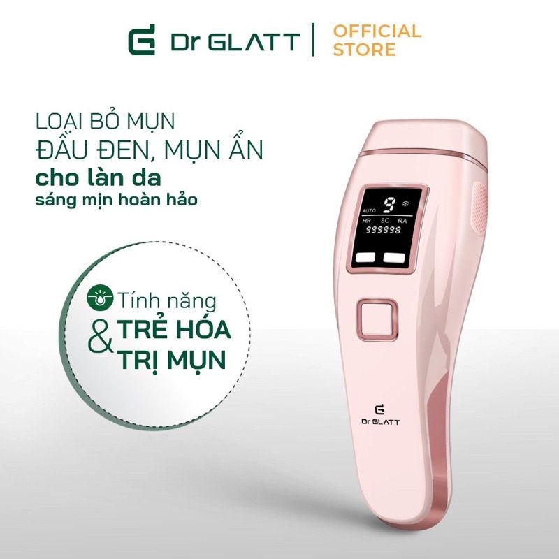 Máy triệt lông DR GLATT IPL PRO, trẻ hoá da, trị mụn, triệt lông an toàn