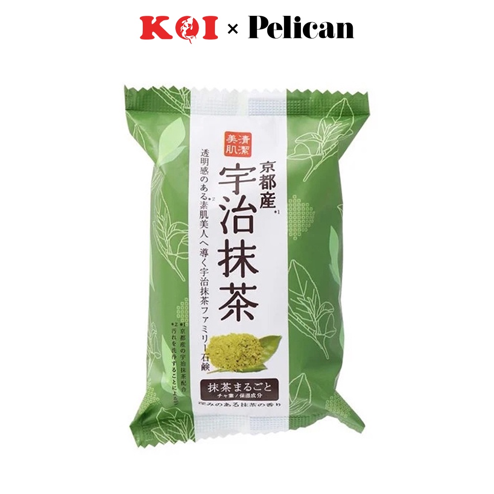 Xà phòng tắm chiết xuất từ trà xanh uji Pelican Matcha Soap 80g