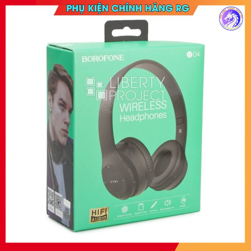 Tai nghe chụp tai bluetooth không dây có mic Borofone BO4 bảo hành 12 tháng