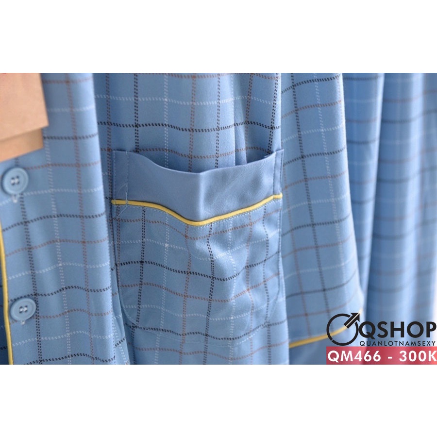 Bộ đồ pijama nam thun cotton quần dài tay dài QM466