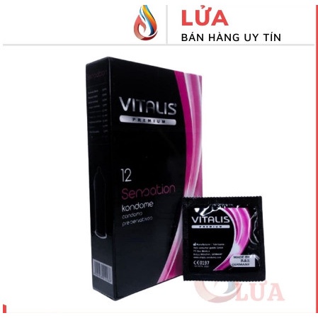 Bao cao su siêu mỏng Vitalis chính hãng Đức (Siêu Sale) nhiều gel tăng khoái cảm kéo dài thời gian quan hệ