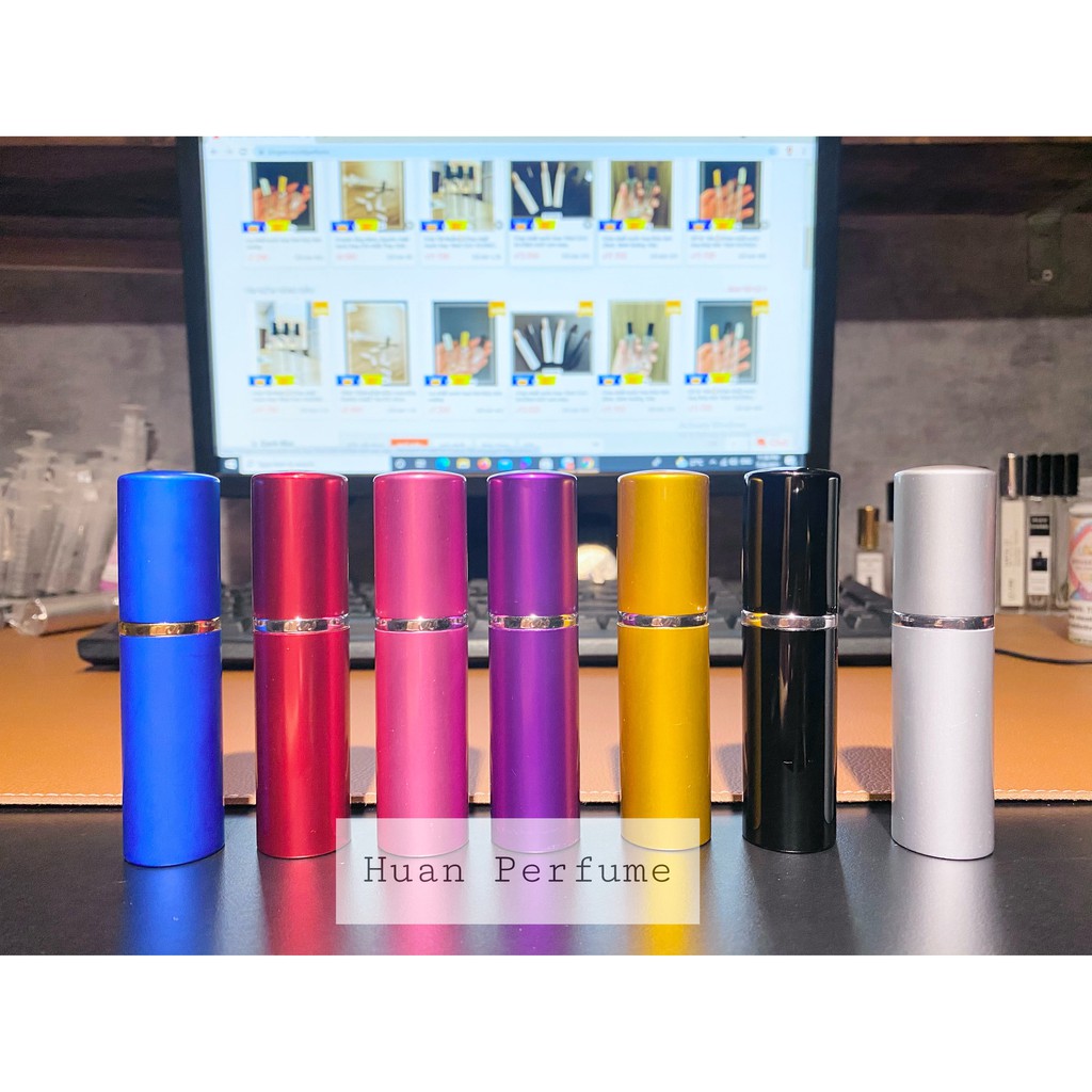 Chai chiết nước hoa 10ml vỏ nhôm 2 lớp sang trọng, tiện lợi, không rò rỉ