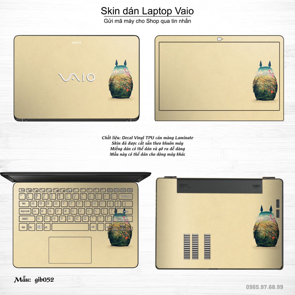 Skin dán Laptop Sony Vaio in hình Ghibli photo (inbox mã máy cho Shop)