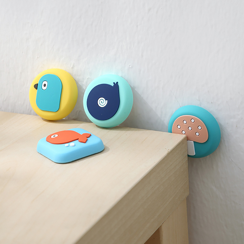 SUPO Depot ✨Door Knob Handle Protector Bumper Wall Fender Furniture Cushion Anti Collision Pad Mute Noise Prevent Pinch Thick Silicone Cartoon Design