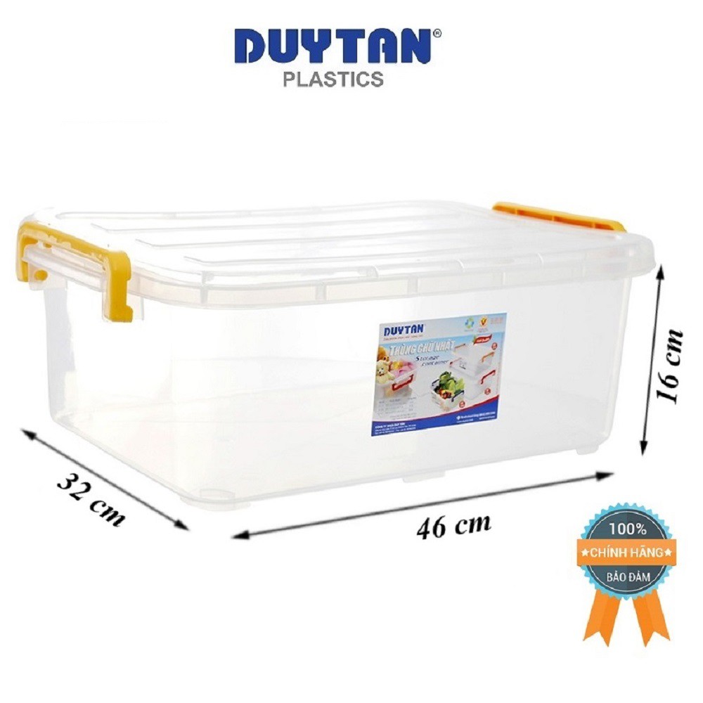 Thùng Nhựa Duy Tân Trong Suốt 15 Lít (45.7 x 31.8 x 16.1 cm) No.H116 bảo quản đồ đạc sạch sẽ, an toàn,luôn gọn gàng.