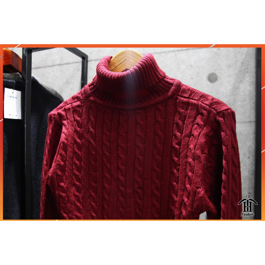 Áo len nam cổ lọ vặn thừng sợi len dày dặn ấm áp kiểu dáng hàn quốc AL114 | BigBuy360 - bigbuy360.vn