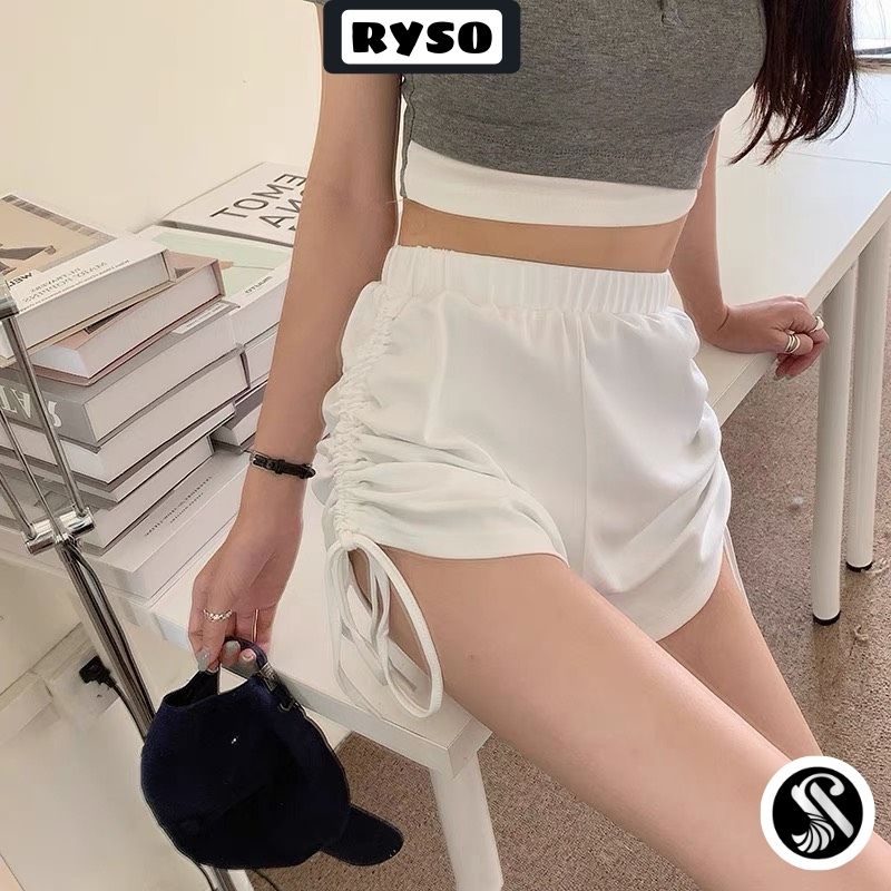 Quần Đùi Rút Dây Tập Gym Nữ - Quần Tập Gym, Yoga, Aerobic, Thể thao