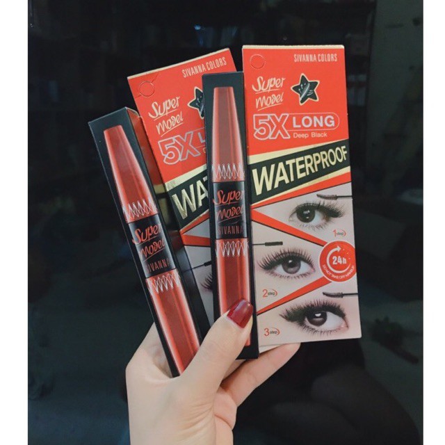 Mascara 5x Sivanna 2 đầu siêu nối mi