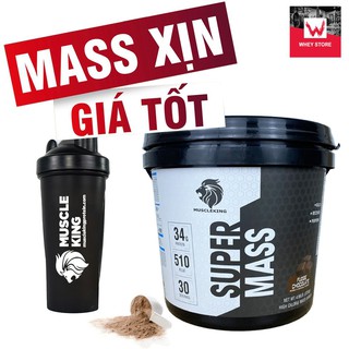 Tặng Shaker + SUPER MASS 2,25 KG – Sữa Tăng Cân MUSCLEKING (Chính Hãng – Có Tem Check)