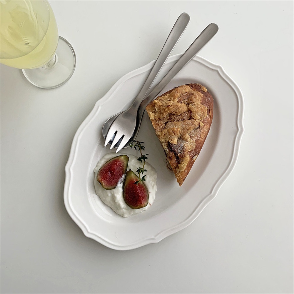 Muỗng Nĩa Ăn Tráng Miệng Bằng Thép Không Gỉ 304 Phong Cách Nhật Bản