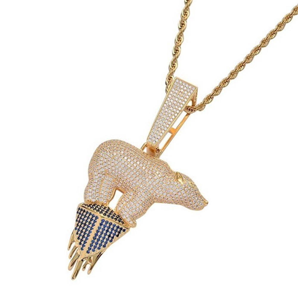 Vòng cổ mặt thú phong cách Hip hop