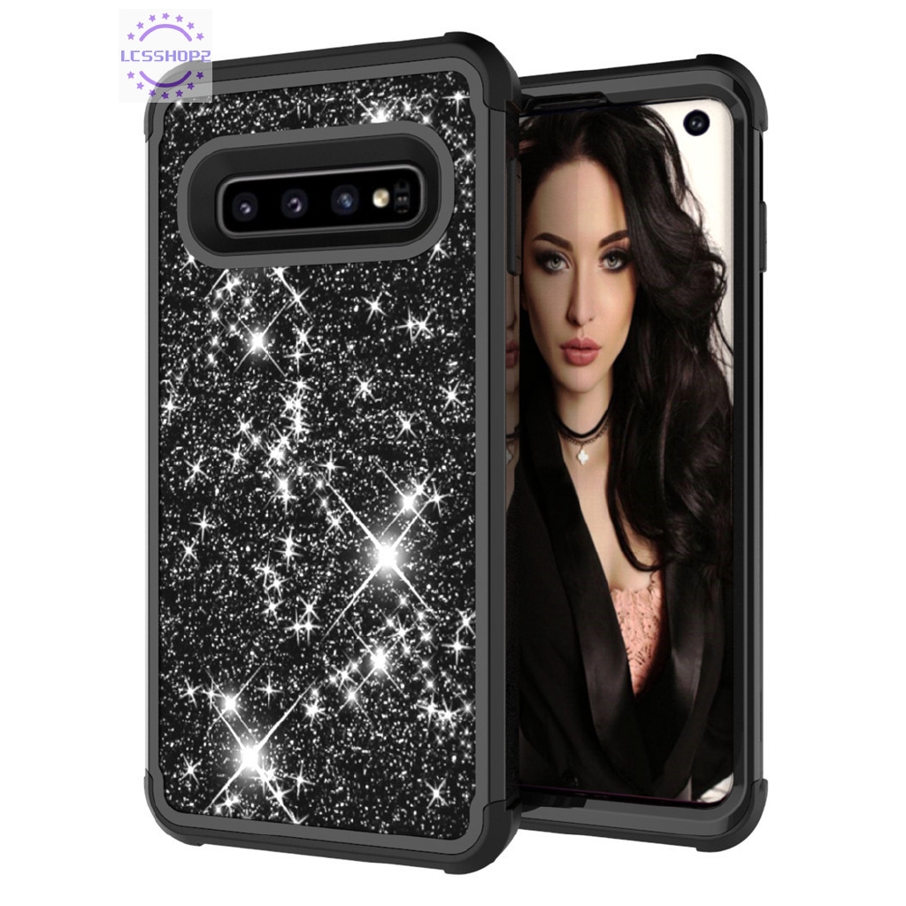 For Samsung Galaxy Mobile Phone Case Powder Cover Flash All-inclusive Drop Protection Two-in-one S10 
