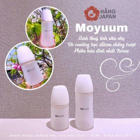 Bình sữa Moyuum thủy tinh 150ml/ 240ml chính hãng không kèm núm