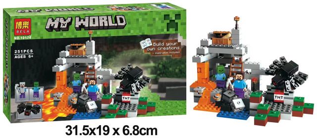 Bộ Xếp Hình MineCraft My World 10174 - Hang động bóng tối 251 pcs