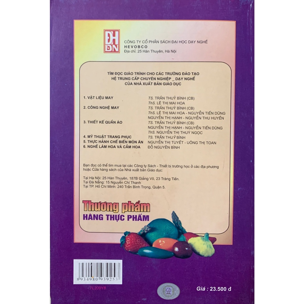Sách - Giáo trình thương phẩm hàng thực phẩm