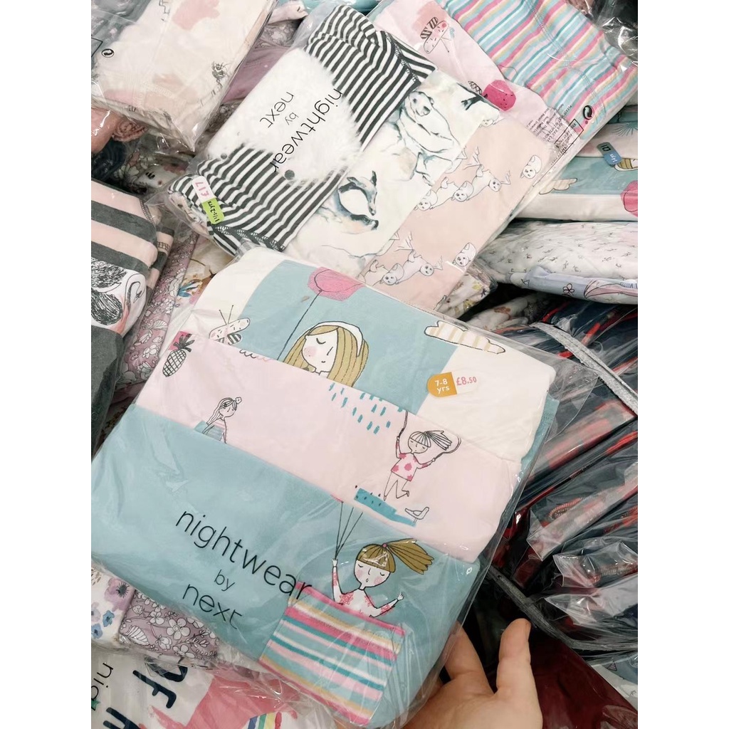 Set 3 bộ cotton next cho bé gái bé trai - hàng dư xịn nguyên túi hãng - chất siêu đẹp