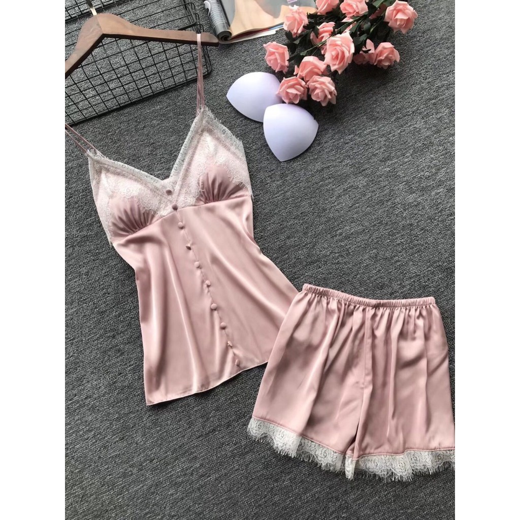 Bộ ngủ đùi khuy hàng Quảng Châu xịn