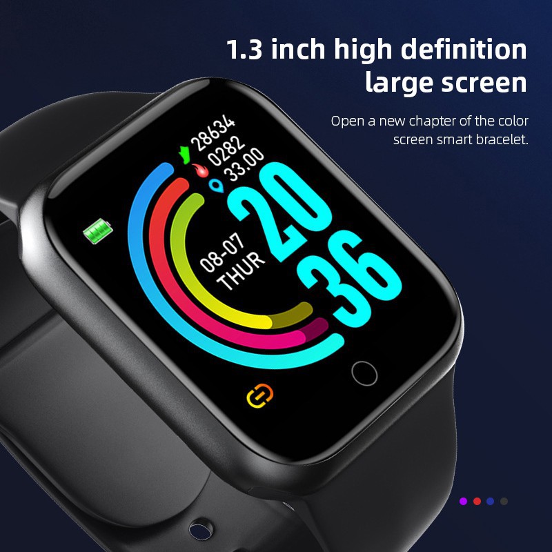 Y68 smartwatch sport bluetooth wristband monitor fitness tracker blood glucose meter đồng hồ thông minh nam nữ
