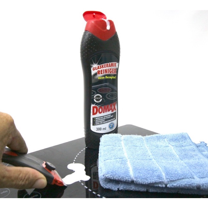 Dung dịch vệ sinh mặt kính bếp từ hồng ngoại DOMAX nội địa Đức - 300ml