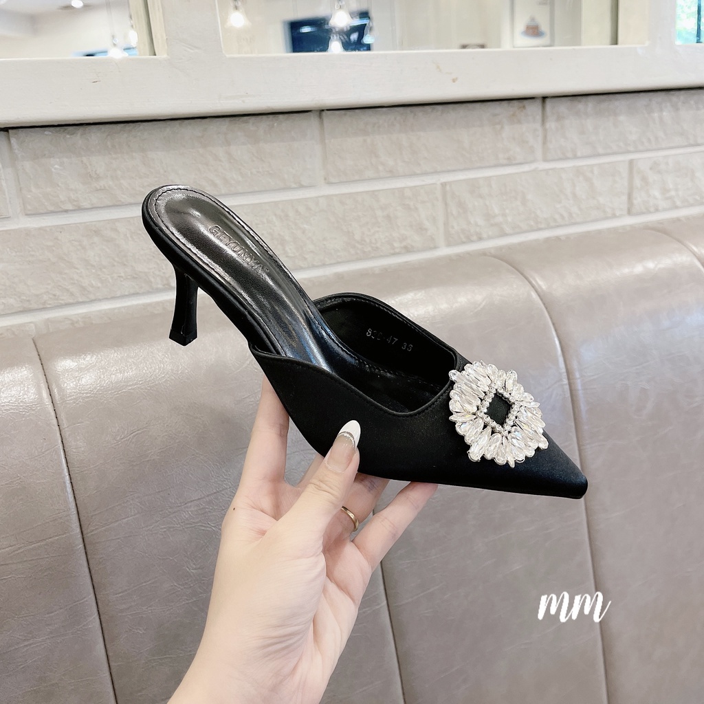 Sục Lụa Đá Gót 5 cm Siêu Tôn Dáng, Hàng Fullbox Chuẩn Loại 1