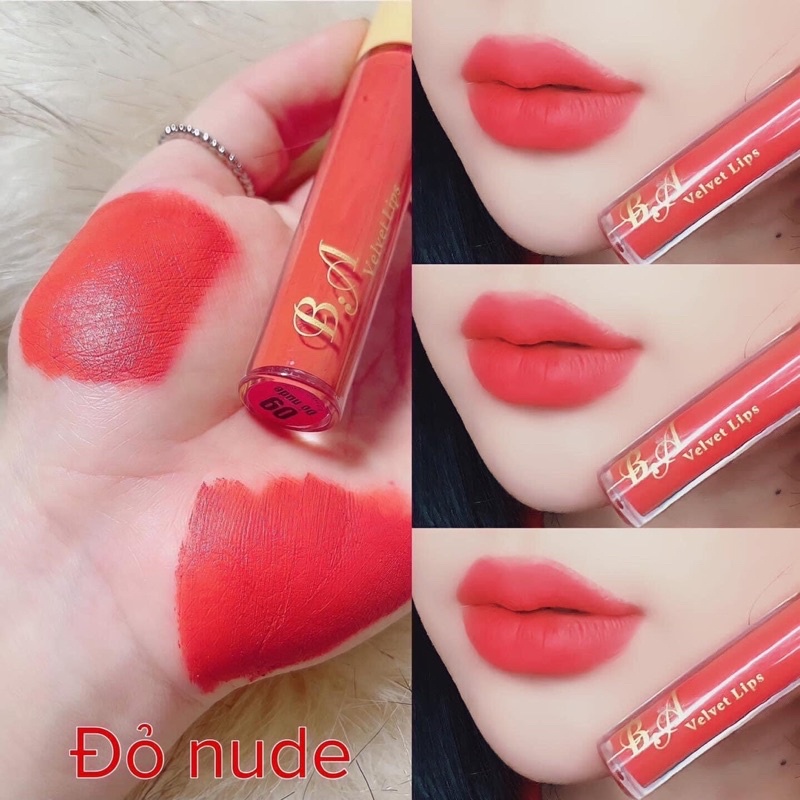 Son kem son lì B.A Velvet lips Màu nâu tây