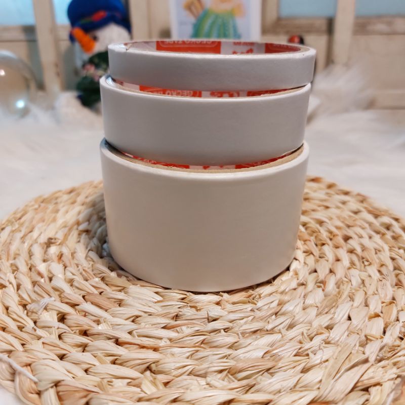 Cuộn băng keo 2 mặt 1.2 cm, 2.5 cm, 5 cm dùng để dán dính khi làm thủ công | schepub handmade