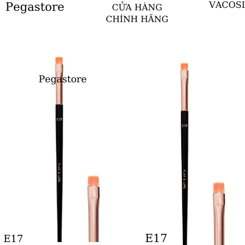 Cọ Viền chân mày Vacosi Flat &amp; Line Brush E17 Đầu Dẹp Mảnh