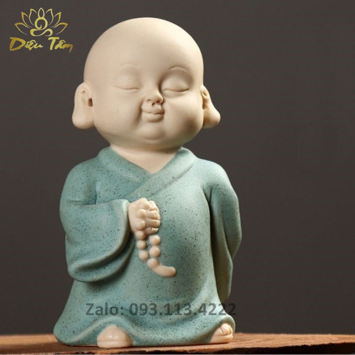 Tượng chú tiểu Gốm chất lượng trang trí nhà cửa, bàn làm việc, ô tô sang trọng