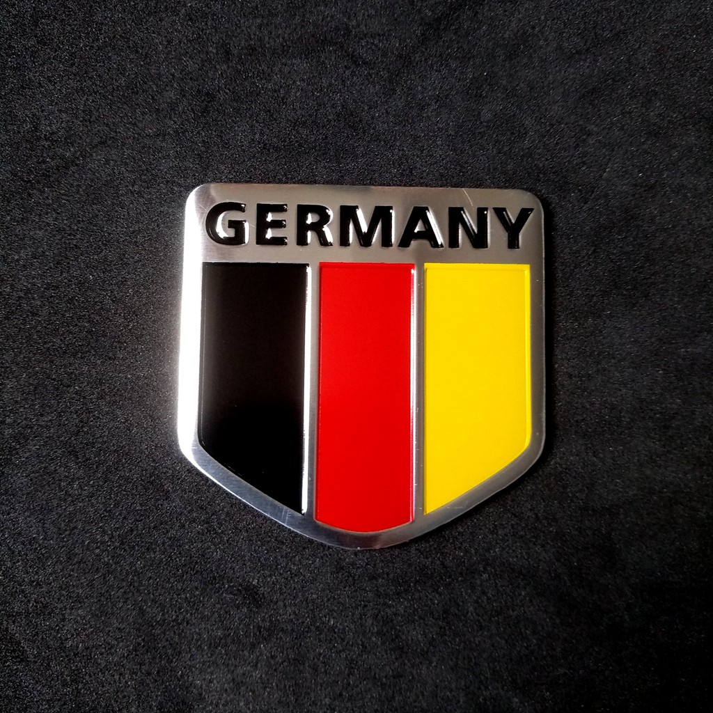 Miếng dán kim loại CỜ GERMANY ( 5cm x 5cm )