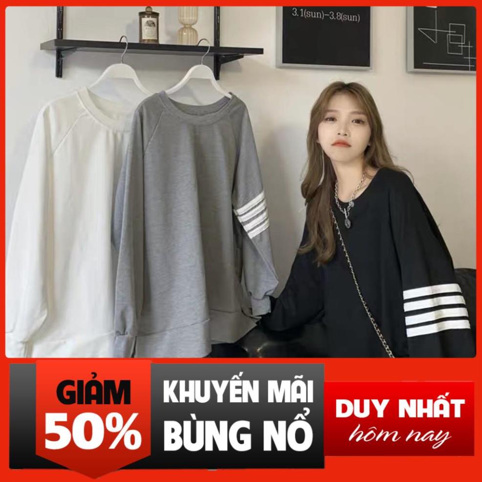 Áo phông, áo thun nam nữ form rộng tay DÀI Unisex 4 SỌC TAY Từ 50-70kg 🔥