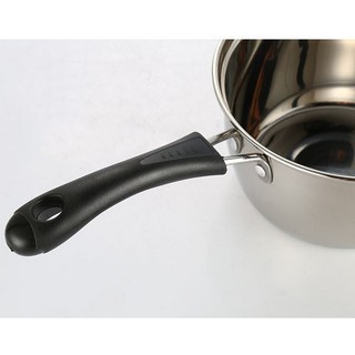 Nồi Nấu Bột, Nấu Cháo Đồ Ăn Dặm Cho Bé Inox 304 Size 18Cm Dày Dặn, Cao Cấp - AQ