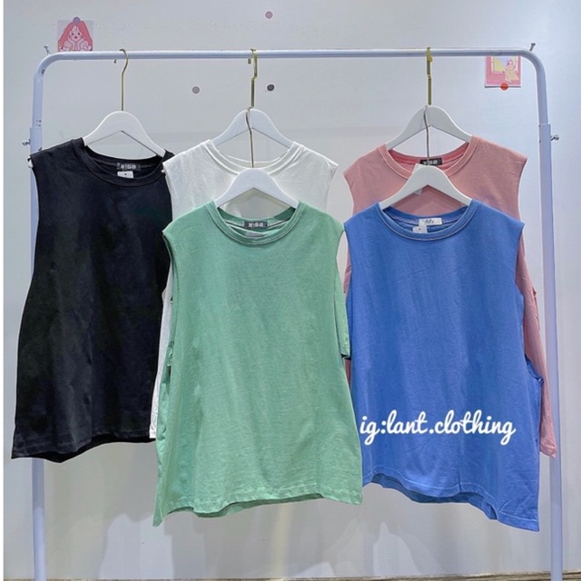 Áo tank top trơn bazic