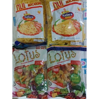 Nui safoco vàng 200g / Nui Lotus rau củ (nui ống. nui xoắn. nui sò, nui sao)