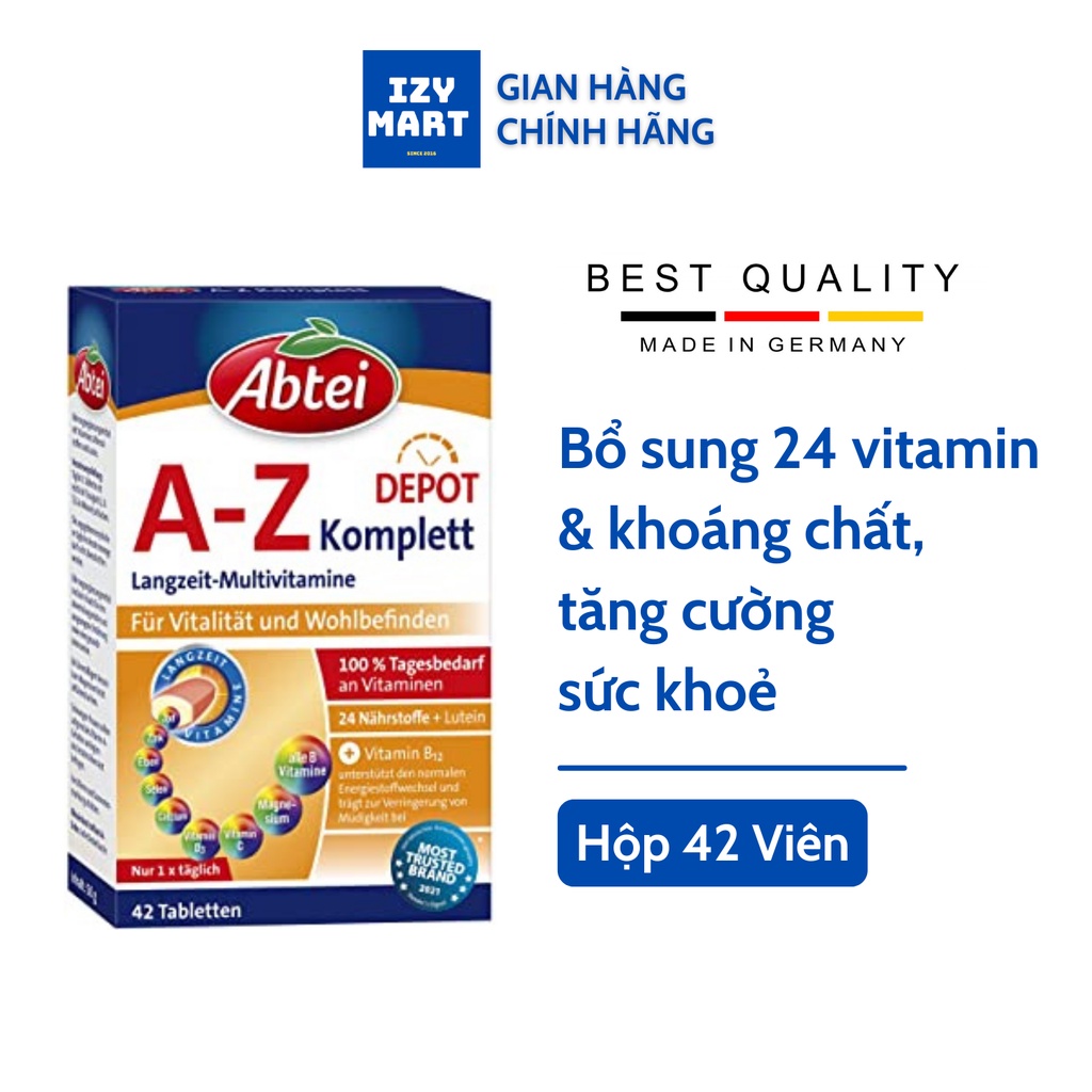 [Nhập khẩu chính hãng Đức] Viên uống Vitamin tổng hợp Abtei A-Z Depot