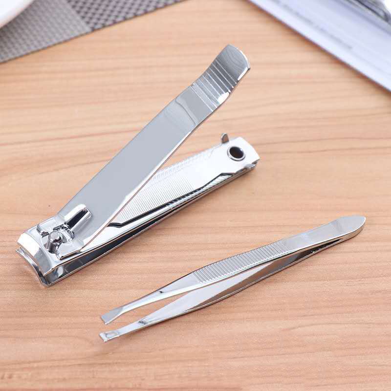 Bộ Dụng Cụ Bấm Móng Tay Bộ Đôi Bằng Thép Không Gỉ Kèm Nhip Tiện Dụng