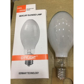 Combo gồm 1 Bóng  đèn Cao áp trực tiếp HWL-500W  kèm 1 đuôi sứ E40 City Light