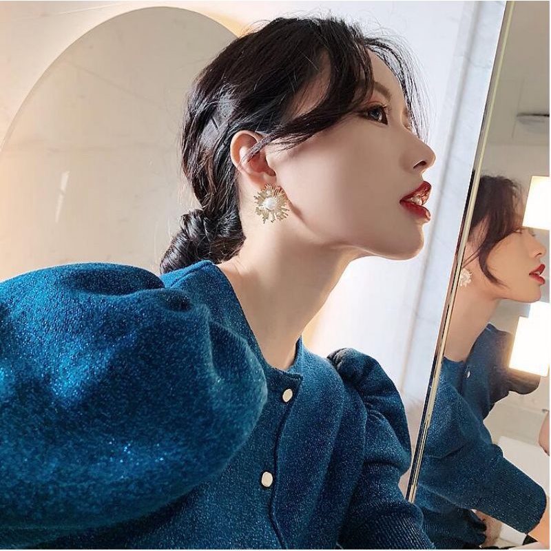 Hoa tai bạc S925 - Bông tai nữ hào quang tỏa sáng ZaZa.accessories KT8072