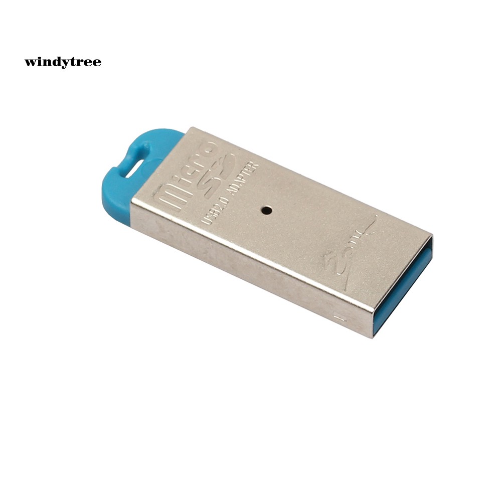 【WDTE】Portable Metal USB 2.0 Memory Card Reader High Speed Adapter for TF Card