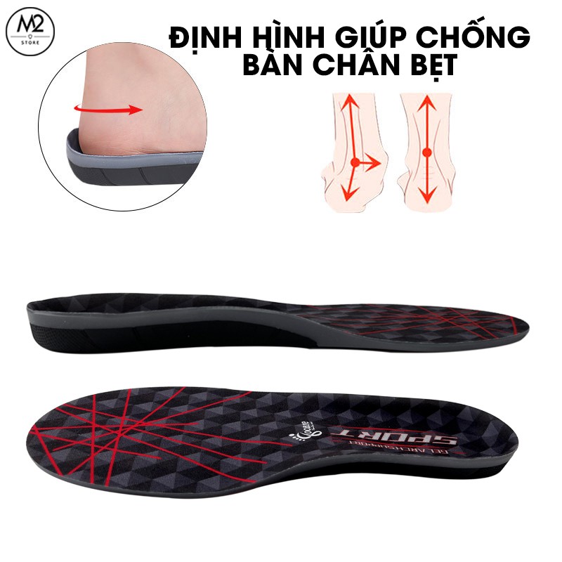 Lót giày thể thao Arch Support Sport Focare êm chân tốt cho gan bàn chân LGF01