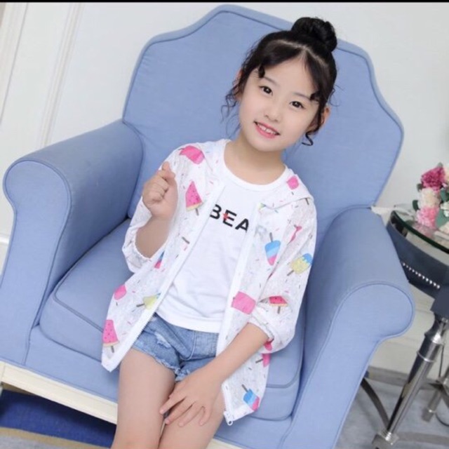 Áo chống nắng bé gái