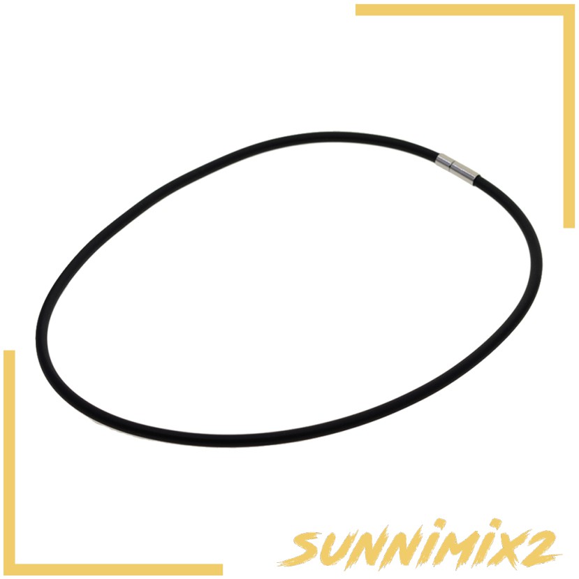 Dây Chuyền Cao Su Màu Đen 45cm Sunnimix2