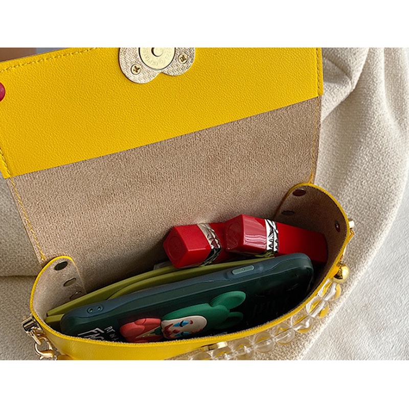 Túi Đeo Vai Hình Vuông Cỡ Nhỏ Có Khóa Trái Tim Thời Trang Cho Nữ